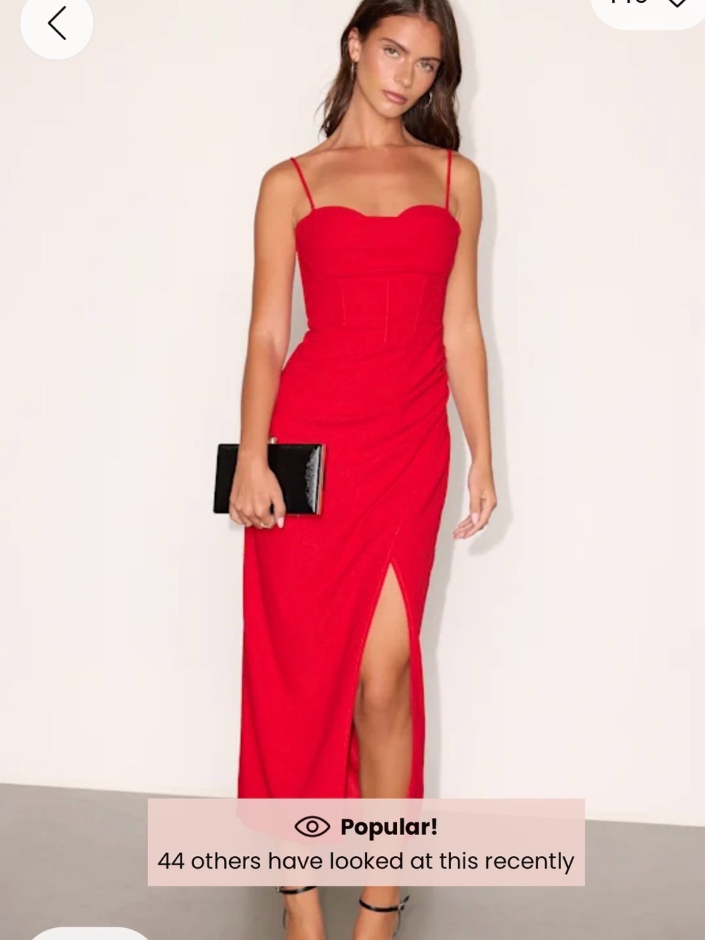 Always Turing heads red bustier tulip midi dress